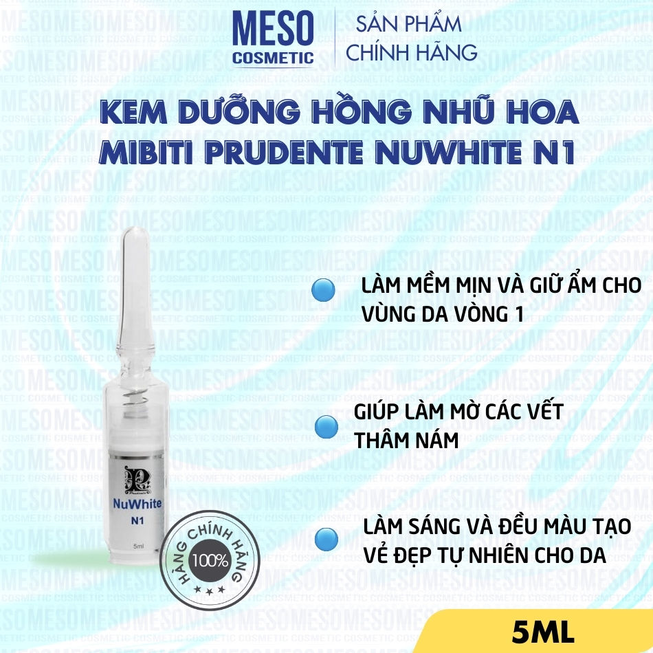 Kem dưỡng hồng nhũ hoa Mibiti Prudente Nuwhite N1 5ml